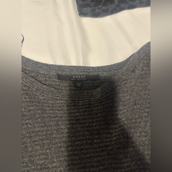 Guess Gray Ribbed Knit Top - Picture 2 of 2